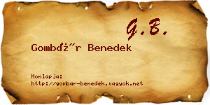 Gombár Benedek névjegykártya